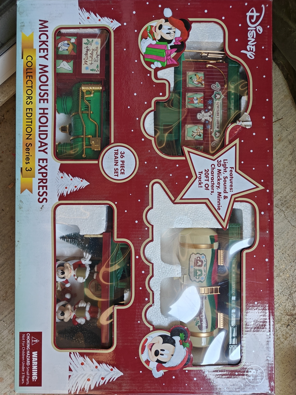 Disney Holiday Train Set with Red, Green & Gold Accents